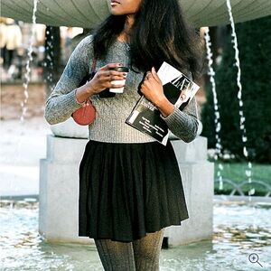 Jcrew flouncy sweater mini skirt